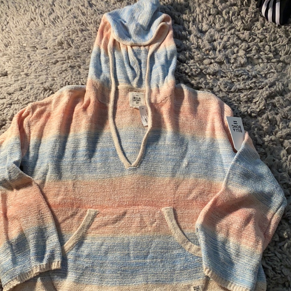 Billabong hooded lightweight sweater - medium NWT